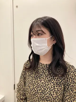 セミロング ✨色持ちの良い艶 カラー✨蟹江真世のヘアスタイル