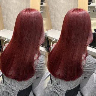 ロング カラー 新宿♥ハッシュカット 暖色カラー♥Unaのヘアスタイル