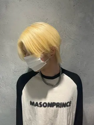 ショート カラー ヘアアレンジ メンズ ダブルカラー｜ なおき｜池袋美容師のヘアスタイル