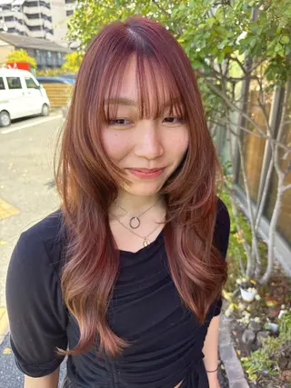 セミロング カラー SET-UP美和店 松井　柚葉のヘアスタイル