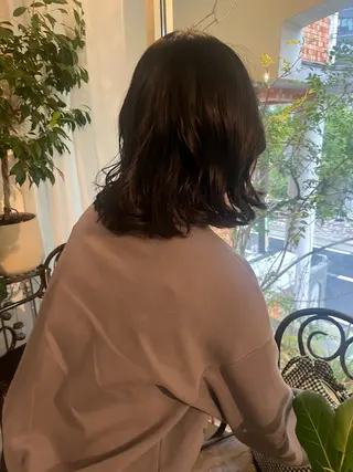 ミディアム 柴田 さくら/カットパーマのヘアスタイル