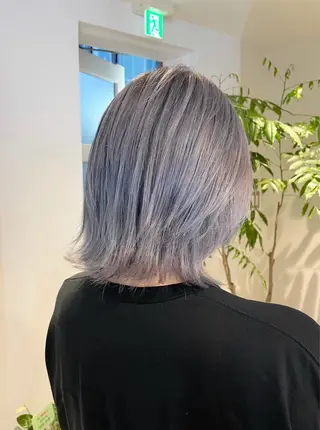 ショート カラー 銀座/ハイトーン/ hayaka 🖤のヘアスタイル