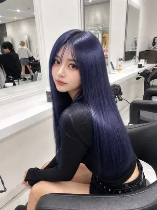 セミロング カラー 🫧モテる💗ダメー ジレスハイトーン🫧のヘアスタイル