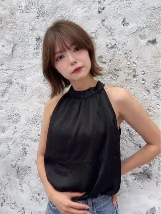 ミディアム 【ボブ矯正指名 No.1】森栄範のヘアスタイル