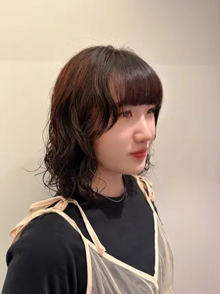 ミディアム カラー キタド アミのヘアスタイル