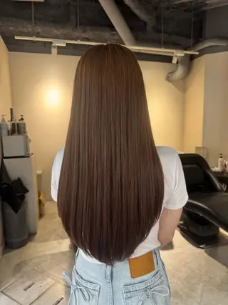 ロング カラー 韓国🎀中明度カラー リストSAKURAのヘアスタイル