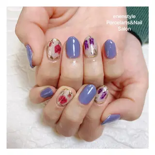 ミディアム ネイル 🐾enen style 🐾のネイルデザイン