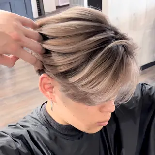 ミディアム メンズ縮毛矯正 🎖アジマ リョオのヘアスタイル