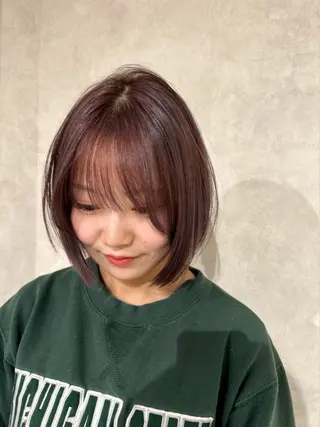 ショート カラー ayano/パーマ/ 暖色カラーのヘアスタイル