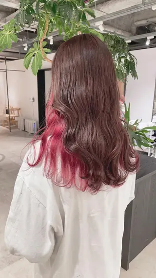 ロング カラー 渋谷:インナーカラー ／🍒エリカ🍒のヘアスタイル