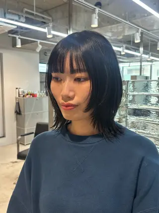 ミディアム カラー シンバ ヒナノ/髪質 改善/縮毛矯正のヘアスタイル