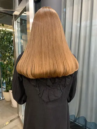 ミディアム カラー 透明感カラー✂︎ /縮毛矯正/YUKAのヘアスタイル