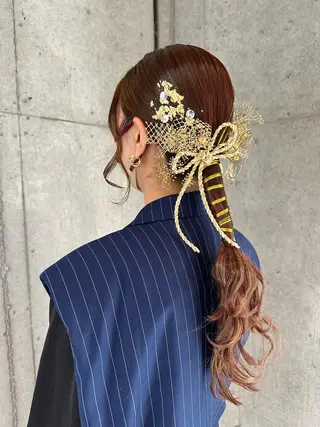 ロング ヘアアレンジ はやしほのか| マンツーマン美容師のヘアスタイル