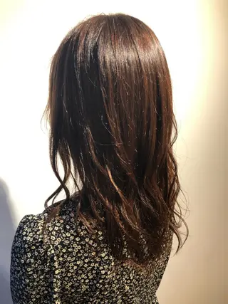 セミロング たけだ れなのヘアスタイル