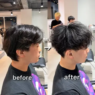 ショート メンズ メンズパーマ Dover島村祐輝のヘアスタイル