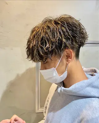 ショート カラー パーマ メンズ メンズパーマ 西條真治のヘアスタイル
