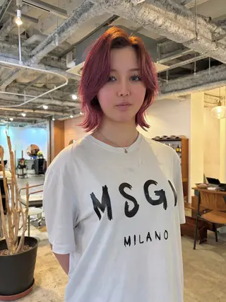 ミディアム カラー yu maのヘアスタイル