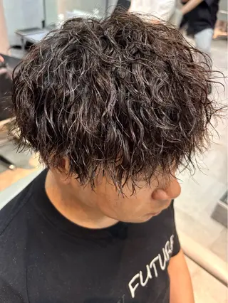 ショート パーマ メンズ特化😎パーマ メッシュ/KAITOのヘアスタイル