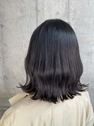 ミディアム カラー ヘアアレンジ 縮毛矯正/髪質改善/ ブリーチ毛/木元渓太のヘアスタイル