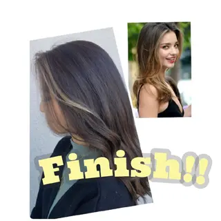 ミディアム カラー looker ルーカーのヘアスタイル