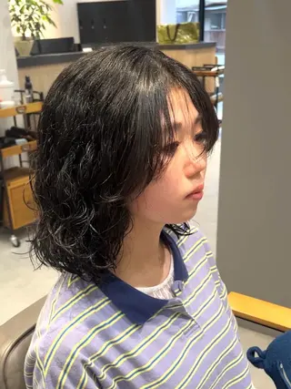 ミディアム SNSモニター募集！ くせ毛特化/大村のヘアスタイル