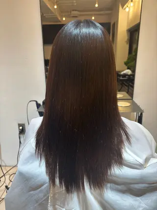 セミロング 🐏YUNA*透明感 ハイトーンカラー✨のヘアスタイル