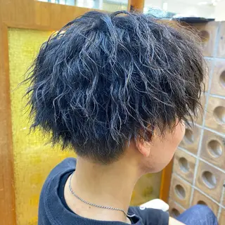 ショート パーマ メンズ メンズ/韓国レイヤー /透明感カラー那須野のヘアスタイル