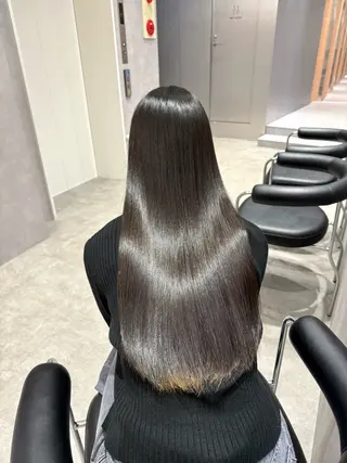 ロング パーマ ヘアアレンジ 縮毛矯正/髪質改善/ ブリーチ毛/木元渓太のヘアスタイル