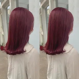 ミディアム カラー ヘアアレンジ 中門 玲那のヘアスタイル
