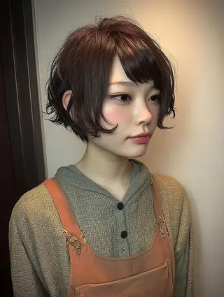 ショート パーマ デジタルパーマ/ボブ 表参道/さえのヘアスタイル