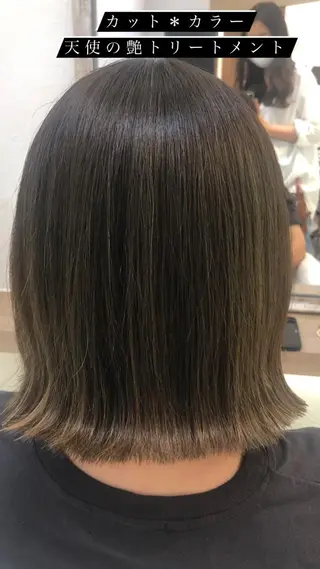 ミディアム カラー 縮毛矯正/髪質改善/ 艶髪ササキナツミのヘアスタイル