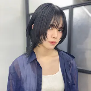 ミディアム Ren. 🦋デザインカラーのヘアスタイル