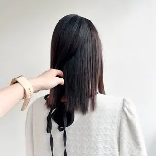 ミディアム パーマ 艶カラー🫧 猿渡 響のヘアスタイル