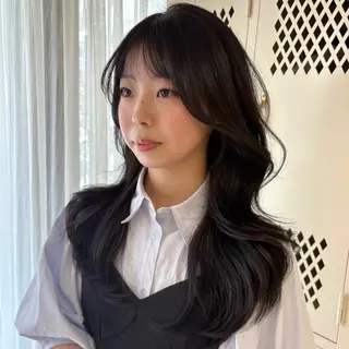 カラー 本格韓国ヘア🇰🇷 【uni】キューさんのヘアスタイル