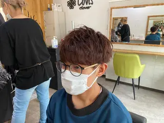ショート カラー メンズ ハイトーン&透明感 カラー☘️片山優陽のヘアスタイル