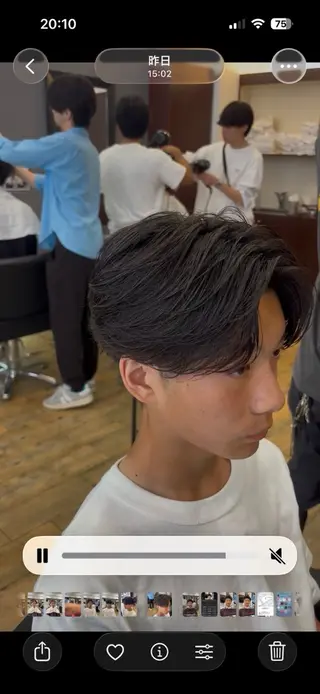 ショート メンズ 行方 晴貴のヘアスタイル
