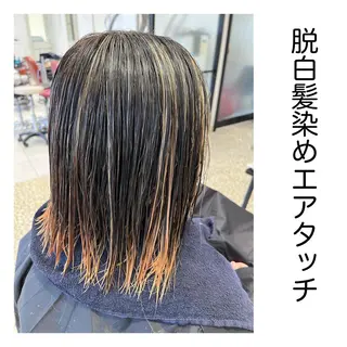 ミディアム カラー 長津 健一郎のヘアスタイル