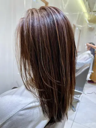 ロング カラー ARMONY秋山輝也 コテ巻き風パーマ特化のヘアスタイル