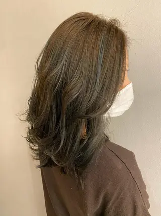 ミディアム unopulir 景山 凌のヘアスタイル