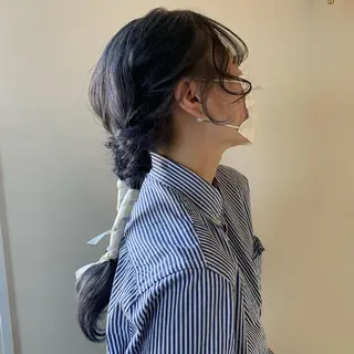 セミロング ヘアアレンジ 本間 結衣のヘアスタイル