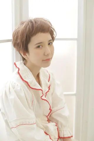 ショート カラー パーマ ヘアアレンジ 髪質改善/縮毛矯正 心斎橋/池本有宏のヘアスタイル