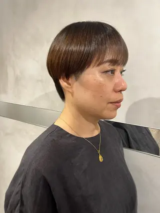 ショート カラー パーマ ヘアアレンジ メンズ nishi fuyumiのヘアスタイル