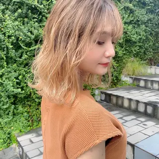 セミロング カラー ヘアアレンジ TELA HAIR 石岡♡ａｉｋａのヘアスタイル