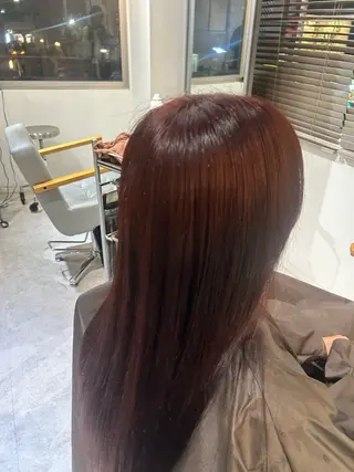 ロング カラー 栄/海外風カラー/ ナチュラル縮毛のヘアスタイル