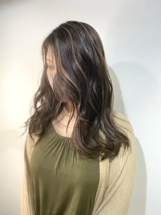 ロング カラー レイヤーカット 赤み消し　店長/大和のヘアスタイル