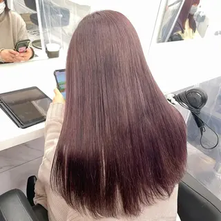 セミロング カラー *モデル募集🤍横浜 透明感カラー🫧のヘアスタイル