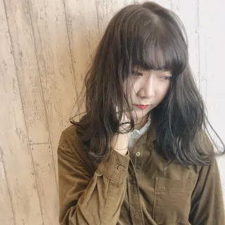 ミディアム カラー 透明感カラー/韓国 ブリーチ/古橋のヘアスタイル