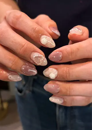 ネイル 透明感カラー🫧🎀 まりなのヘアスタイル