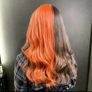 ミディアム カラー エクステ×ブリーチ 😈ちあき😈のヘアスタイル