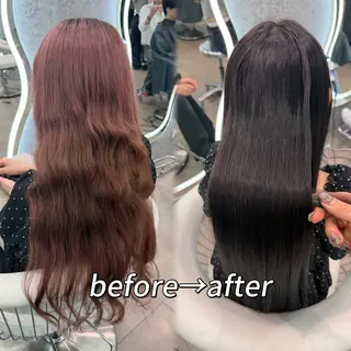 ロング カラー ヘアアレンジ 大宮縮毛矯正🩵 レイヤー 佐藤和のヘアスタイル